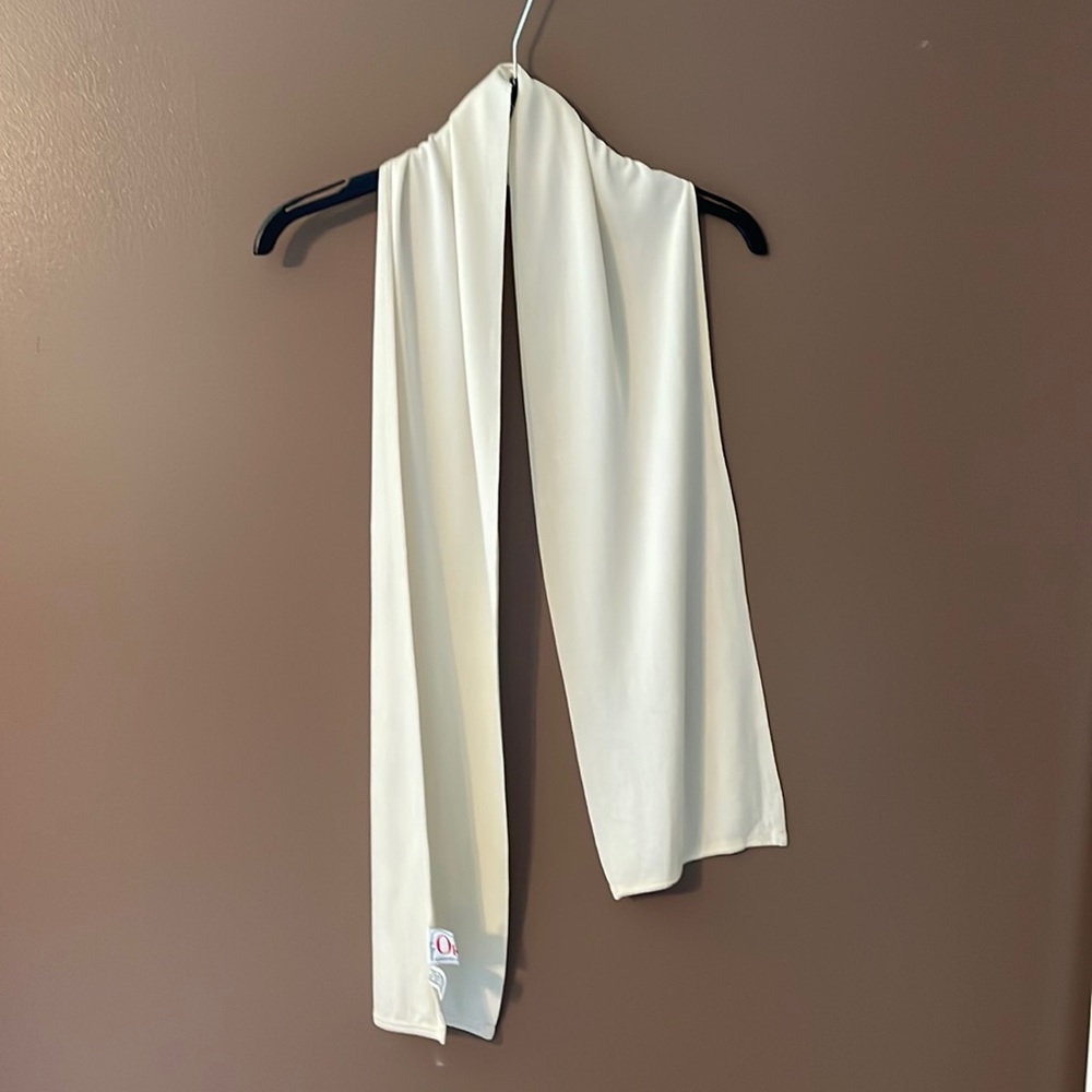 Long rectangle silk scarf - off white / cream